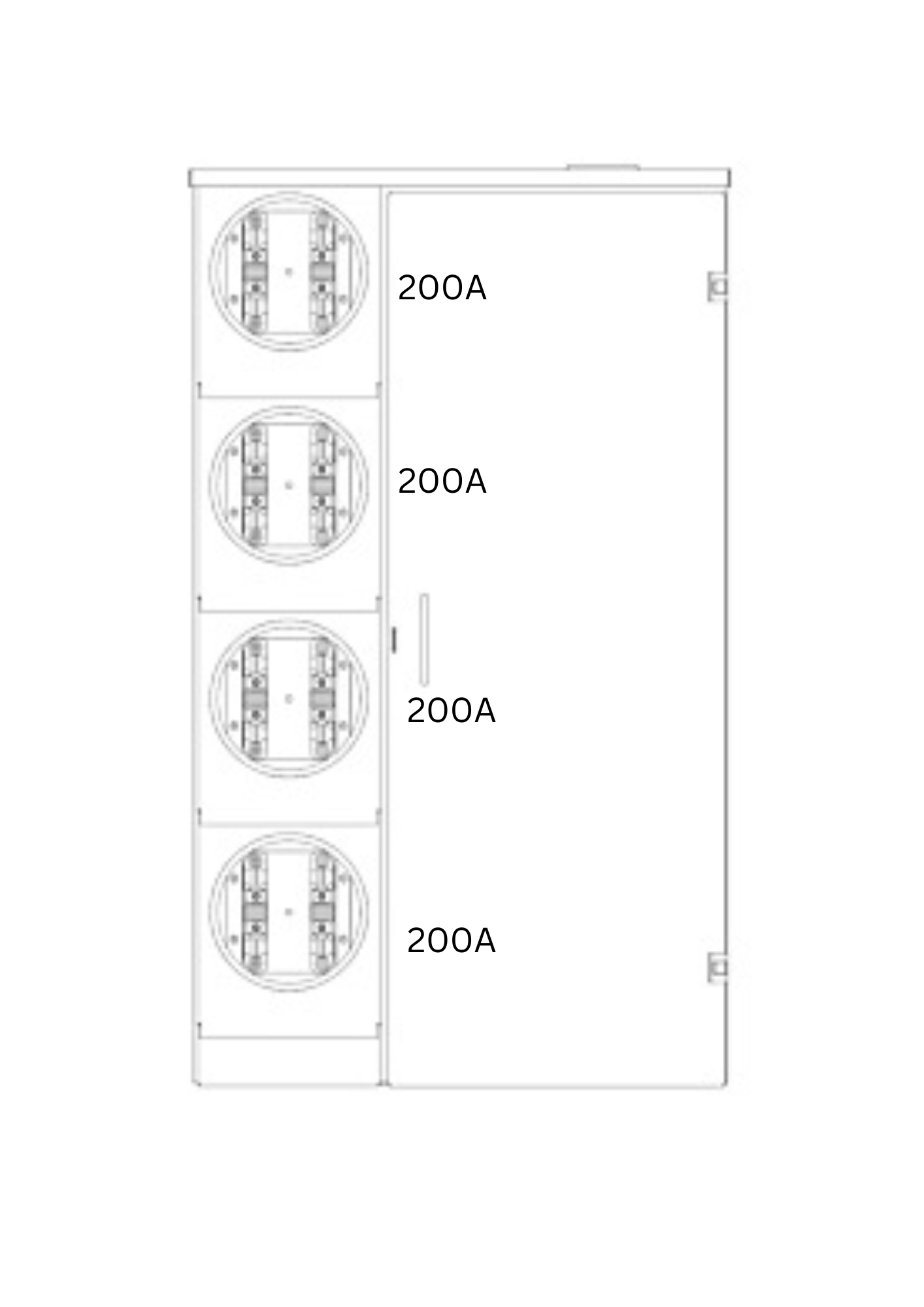 MB 4 WAY 200A S/PHASE